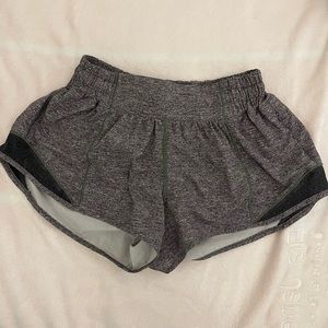 lulu lemon grey hotty hot shorts